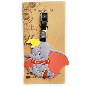 DISNEY DUMBO ELEPHANT Sturdy Silicone LUGGAGE TAG BAGGAGE SUITCASE Travel Bag ID